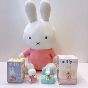 Miffy Lot Plush Stuffed Animal 15” Inch, Phone Stand, Pen & Jewelry Holder NEW!